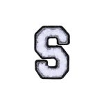 Letter S Patch - S Black/White