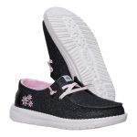 Wendy Youth Shimmer Flower - Charcoal